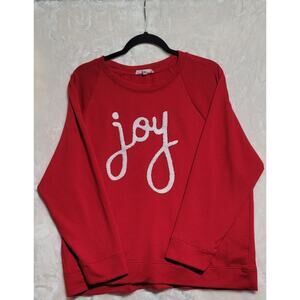 Women's Cotton Blend Workshop Republic Clothing Joy Embellished Pullover Size 1X